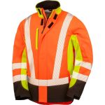 3-layer safety softshell jacket R506X fluorescent