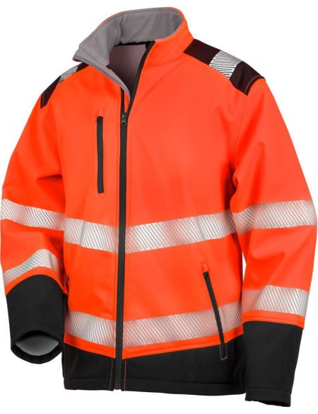 Bunda bezpečnostní softshellová Result R476X fluorescent yellow/black