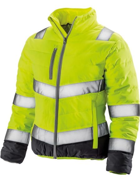Women's safety jacket Result R325F fluorescent yellow/grey
