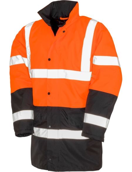 Parka bezpečnostní Result R452X fluorescent yellow/black