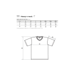 Tričko unisex Malfini Heavy V-neck 111 královská modrá