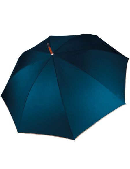 Deštník s dřevěnou rukojetí Kimood KI 2020 dark grey/beige
