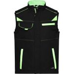 Vesta pracovní letní softshellová Color James Nicholson JN852 black/lime green