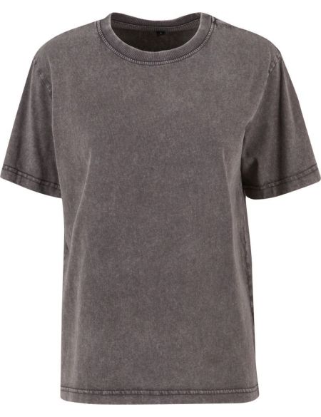 Tričko dámské oversize Stonewash Build your Brand BY306 black