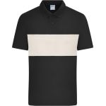 Polokošile unisex bio Colour-Block Daiber 8050 black/sandstone