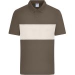 Polokošile unisex bio Colour-Block Daiber 8050 muddy brown/sandstone