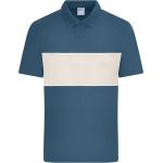 Polokošile unisex bio Colour-Block Daiber 8050 dusty blue/sandstone