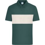 Polokošile unisex bio Colour-Block Daiber 8050 smoky green/sandstone