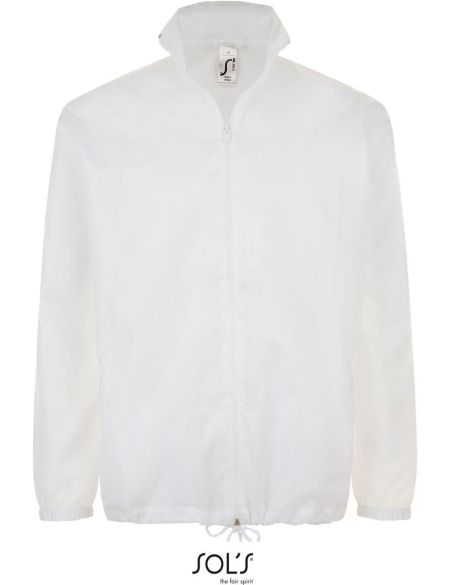 Sols Shift white unisex windbreaker