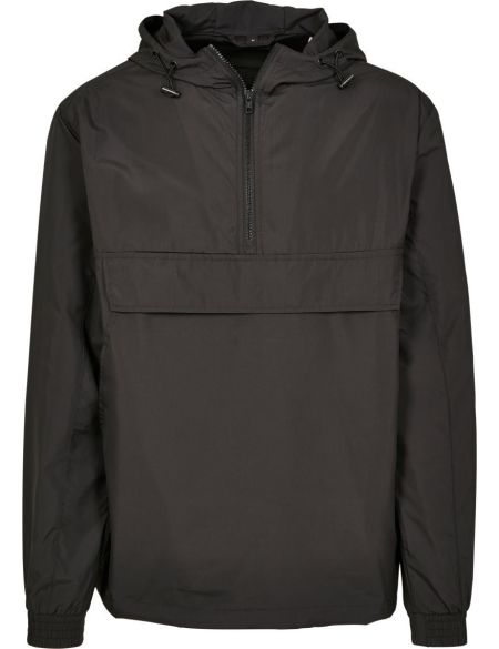 Windbreaker with 1/4 zip Build your Brand BY096 black