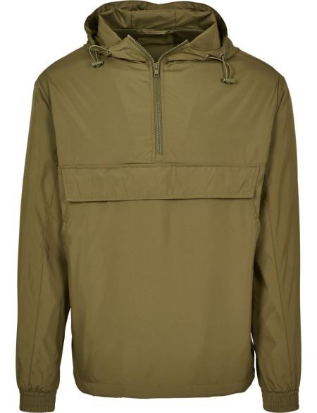 Windbreaker with 1/4 zip Build your Brand BY096 black