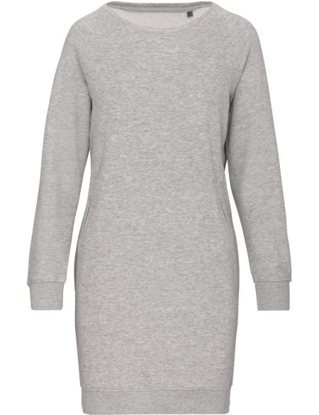 Sweat dress made of organic cotton Kariban K493 light gray heather