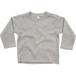 Tričko dětské s dl. rukávem Babybugz BZ11 heather grey melange