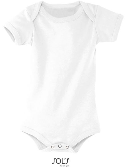 Dětské žebrované body z bio bavlny Sols Organic Bambino white