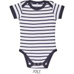 Dětské pruhované body Sols Miles Baby white/navy