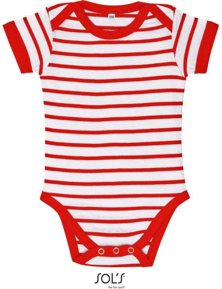 Dětské pruhované body Sols Miles Baby white/navy