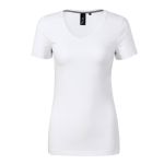 Women's T-shirt with a deeper neckline Malfini Action V-Neck 701 white