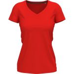 Tričko dámské s elastenem a výstřihem do V Stedman Stretch-T V-neck Women scarlet red