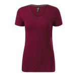Tričko dámské s hlubším výstřihem Malfini Action V-Neck 701 garnet