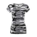 Tričko dámské Malfini Camo Pure C22 camouflage grey