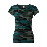 Tričko dámské Malfini Camo Pure C22 camouflage petrol