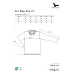 Men's long sleeve polo shirt Malfini Pique Polo LS 221 white