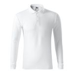 Men's long sleeve polo shirt Malfini Pique Polo LS 221 white