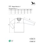 Men's long sleeve polo shirt Malfini Pique Polo LS 221 white