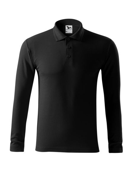 Men's long sleeve polo shirt Malfini Pique Polo LS 221 white
