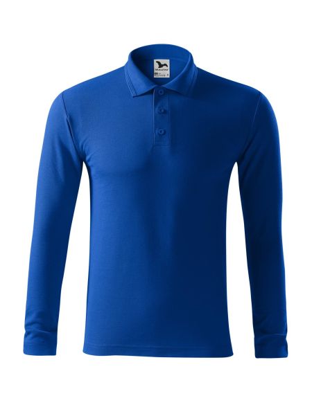 Herren Langarm-Poloshirt Malfini Pique Polo LS 221 weiß
