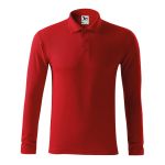 Men's long sleeve polo shirt Malfini Pique Polo LS 221 white