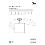 Men's long sleeve polo shirt Malfini Pique Polo LS 221 white