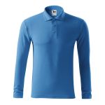 Men's long sleeve polo shirt Malfini Pique Polo LS 221 white