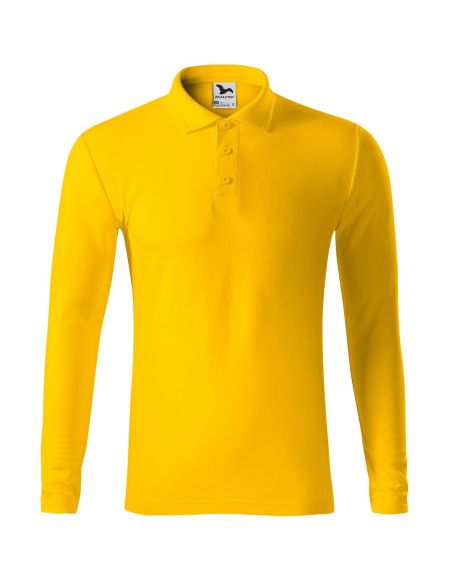 Herren Langarm-Poloshirt Malfini Pique Polo LS 221 weiß