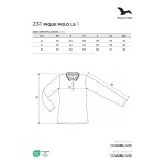 Polokošile dámská dl. rukáv Malfini Pique Polo LS 231 lahvově zelená