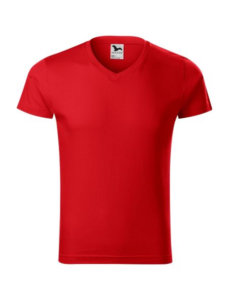 Herren T-Shirt Malfini Slim Fit V-Ausschnitt 146 weiß