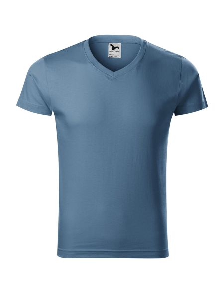 Men's T-shirt Malfini Slim Fit V-Neck 146 white