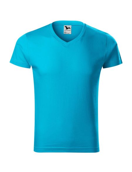 Herren T-Shirt Malfini Slim Fit V-Ausschnitt 146 weiß