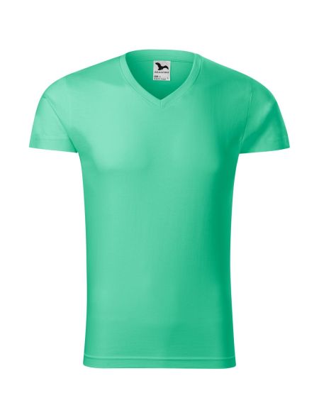 Herren T-Shirt Malfini Slim Fit V-Ausschnitt 146 weiß