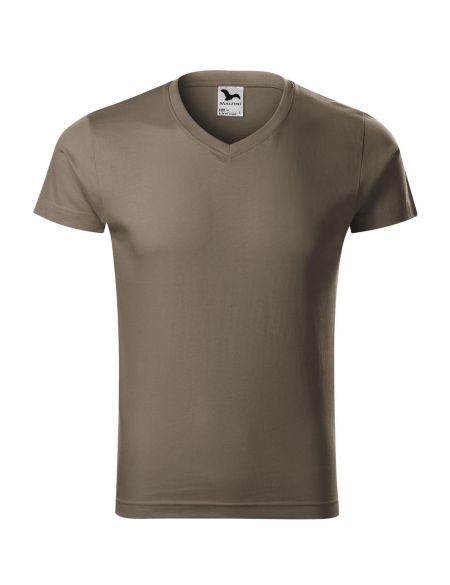 Herren T-Shirt Malfini Slim Fit V-Ausschnitt 146 weiß