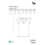 Women's T-shirt Malfini Fit V-Neck 162 white