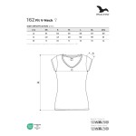 Tričko dámské Malfini Fit V-Neck 162 ebony gray