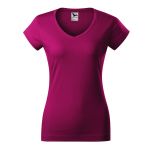 Tričko dámské Malfini Fit V-Neck 162 fuchsia red