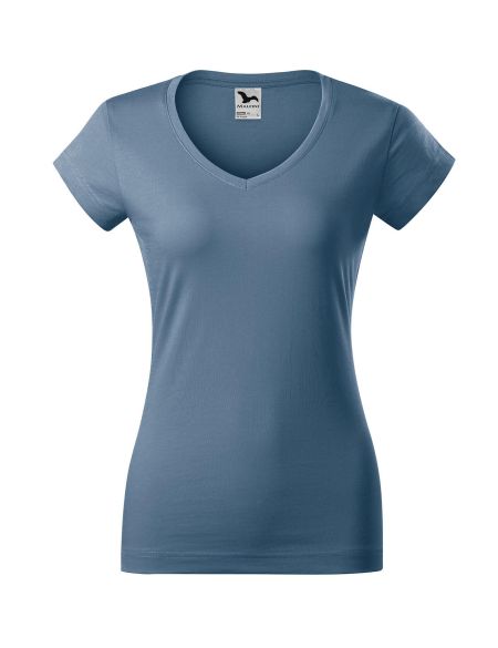 Damen T-Shirt Malfini Fit V-Ausschnitt 162 weiß