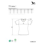 Tričko dámské Malfini Native GOTS 174 námořní modrá