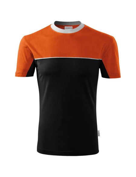 Zweifarbiges Unisex-T-Shirt Malfini Colormix 109 schwarz