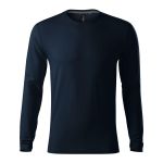 Men's fitted long sleeve T-shirt Malfini Brave 155 white