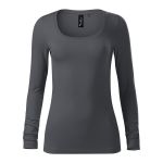 Tailliertes Langarm-T-Shirt für Damen Malfini Brave 156 weiß