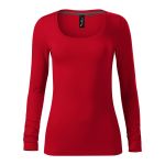 Tailliertes Langarm-T-Shirt für Damen Malfini Brave 156 weiß