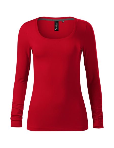 Tailliertes Langarm-T-Shirt für Damen Malfini Brave 156 weiß